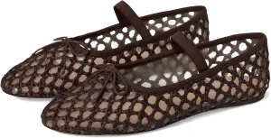 Loeffler Randall Women's Leonie Ballet Flat, Chocolate 2, 8