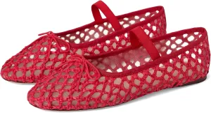Loeffler Randall Women's Leonie Ballet Flat, Red 1, 12
