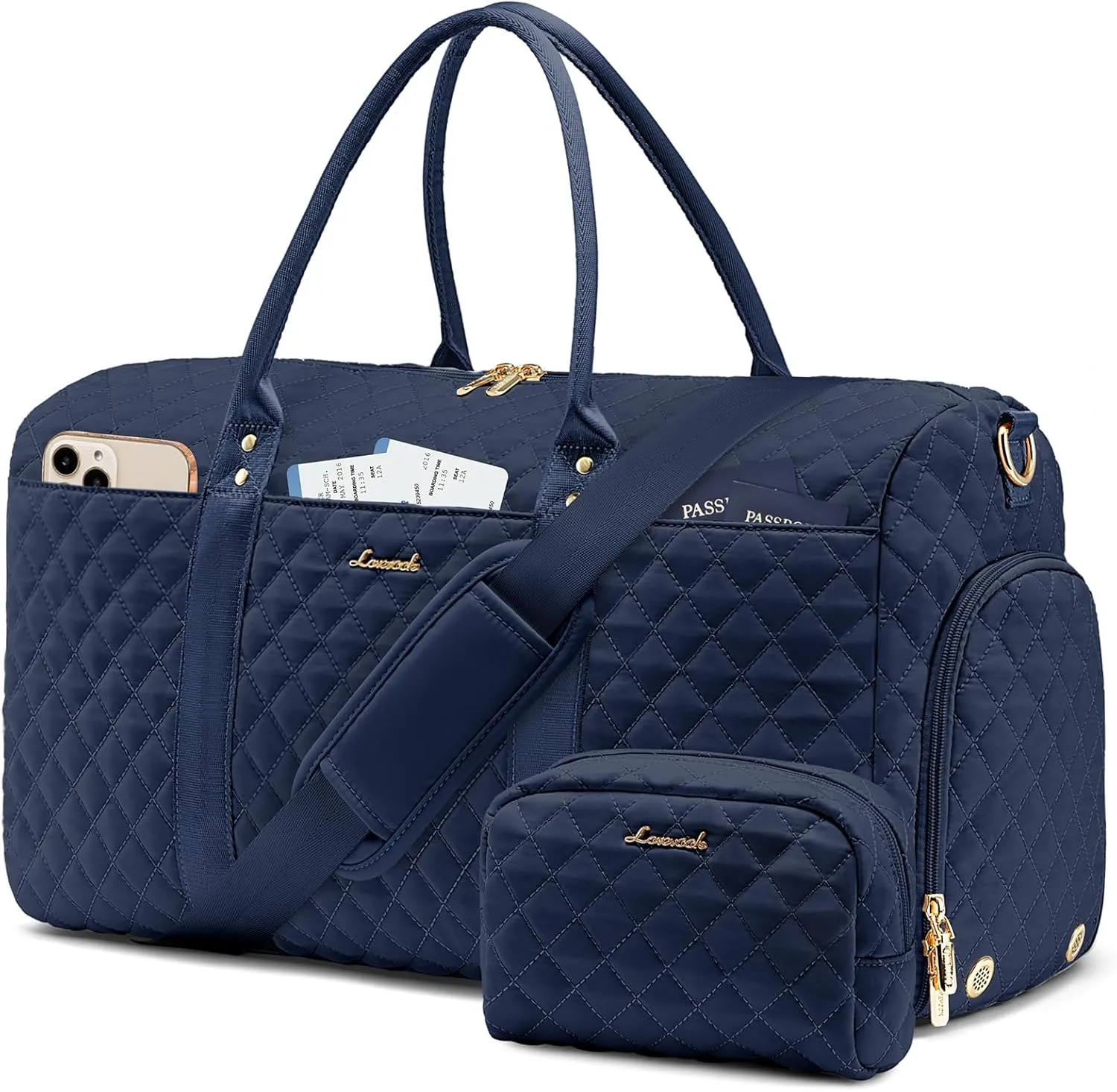 LOVEVOOK Travel Duffle Bag,Carry on Overnight Bag with Shoe Compartment,Weekender Bags for Women with Toiletry Bag,Gym Duffel Bag with Wet Pocket,Hospital Bags for Labor and Delivery