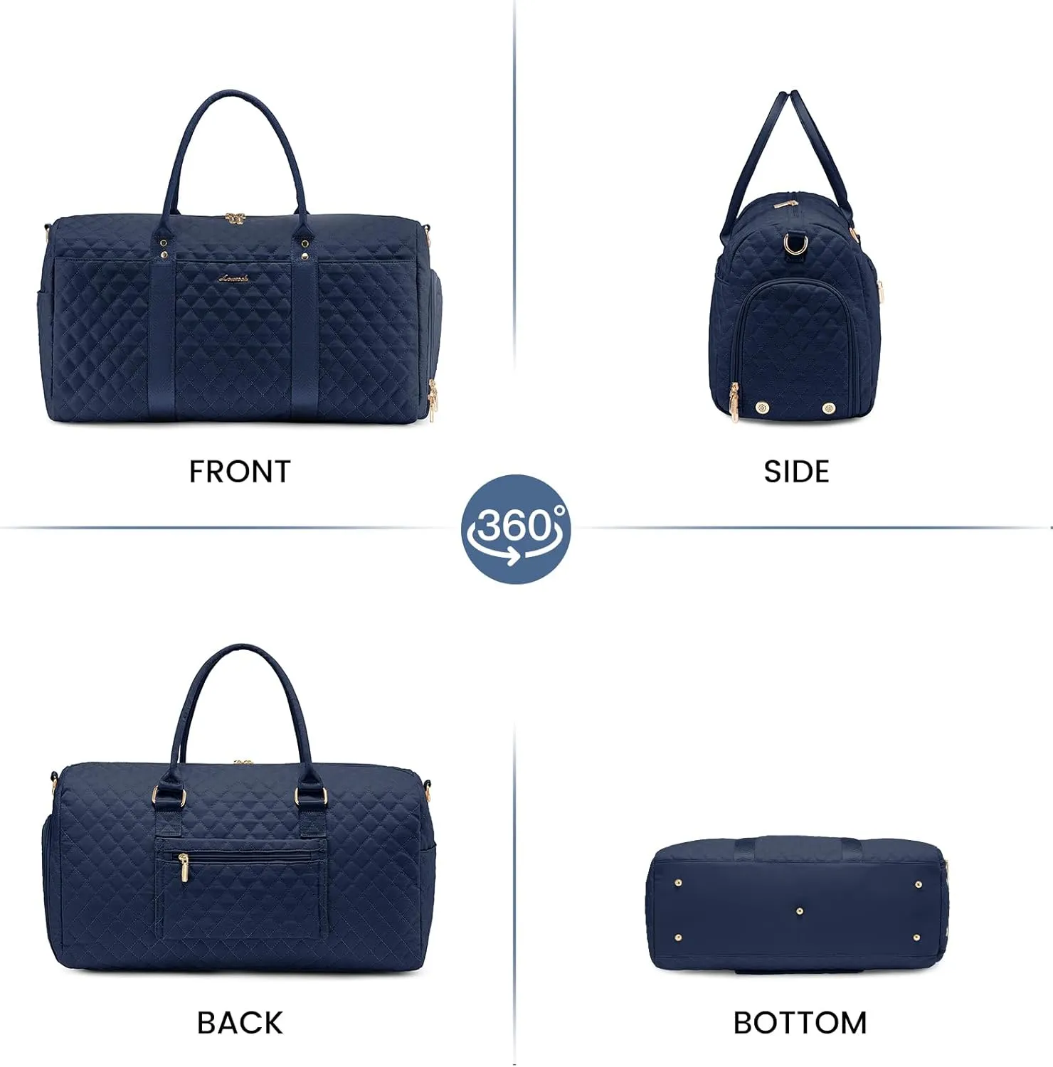LOVEVOOK Travel Duffle Bag,Carry on Overnight Bag with Shoe Compartment,Weekender Bags for Women with Toiletry Bag,Gym Duffel Bag with Wet Pocket,Hospital Bags for Labor and Delivery
