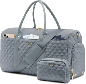 LOVEVOOK Travel Duffle Bag,Carry on Overnight Bag with Shoe Compartment,Weekender Bags for Women with Toiletry Bag,Gym Duffel Bag with Wet Pocket,Hospital Bags for Labor and Delivery