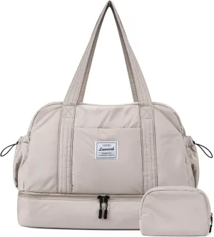 LOVEVOOK Weekender Bags for Women Travel Duffle Bag with Shoe Compartment, Carry on Overnight Bag Set
