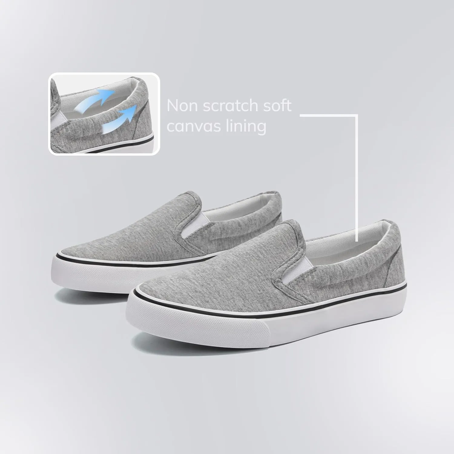 Low-Top Slip Ons Women's Fashion Sneakers Casual Canvas Sneakers for Women Comfortable Flats Breathable Padded Insole Slip on Sneakers Women Low Slip on Shoes