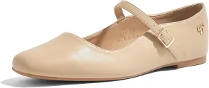 LUCKY STEP Women's Mary Jane Flat Shoes Comfortable Dress Shoes Ankle Strap Round Toe Retro Faux Leather Slip On Flats