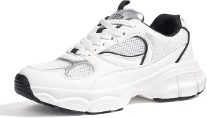 LUCKY STEP Women's Running Shoe Platform Chunky Walking Sneakers Breathable Mesh Comfy Lightweight Fashion Casual Tennis Dad Shoes