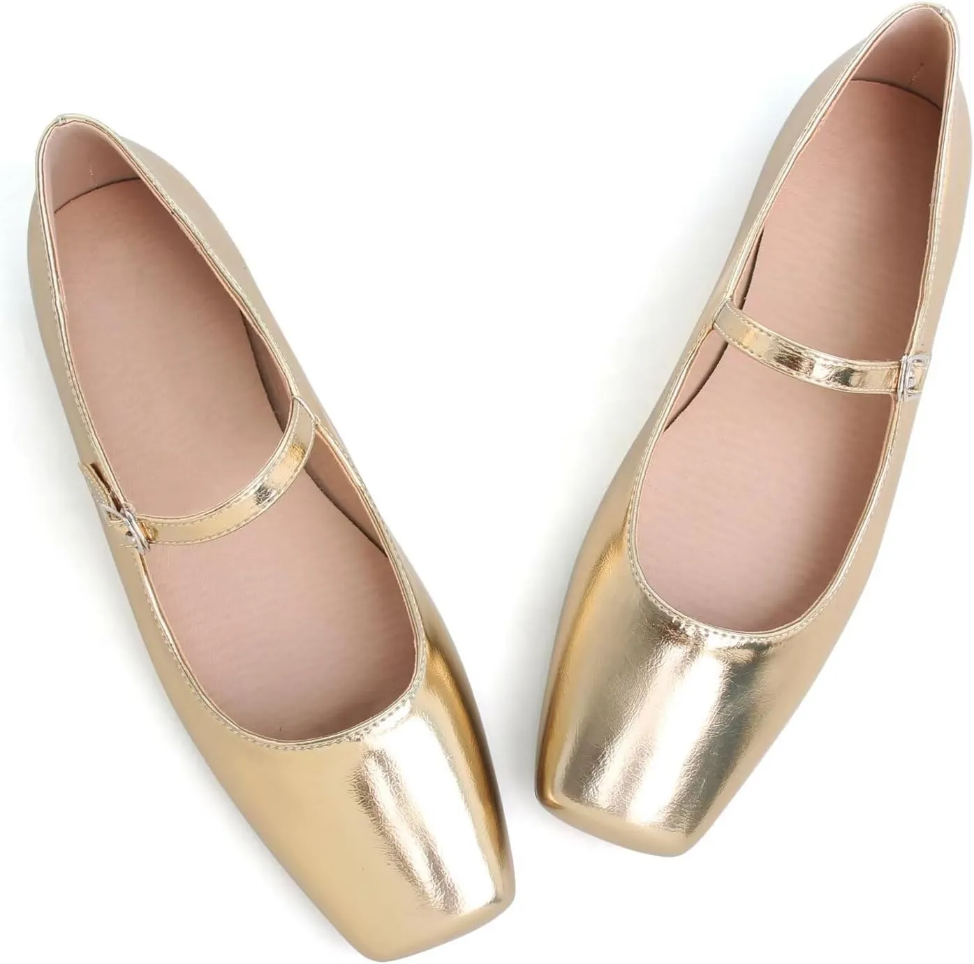 LUXINYU Women's Slip on Flats,Classy Round Toe Solid Classic Mary Jane Ballet Dance Shoes Soft Comfortable PU Flat Shoes
