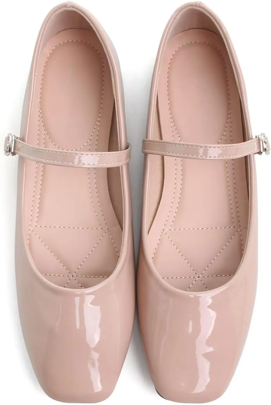 LUXINYU Women's Slip on Flats,Classy Round Toe Solid Classic Mary Jane Ballet Dance Shoes Soft Comfortable PU Flat Shoes