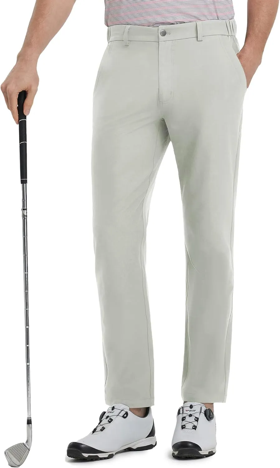 M MAELREG Golf Pants Men Lightweight with 5 Pockets - 30"/32"/34" Stretch Water-Resistant Casual Flat Front Mens Dress Pants