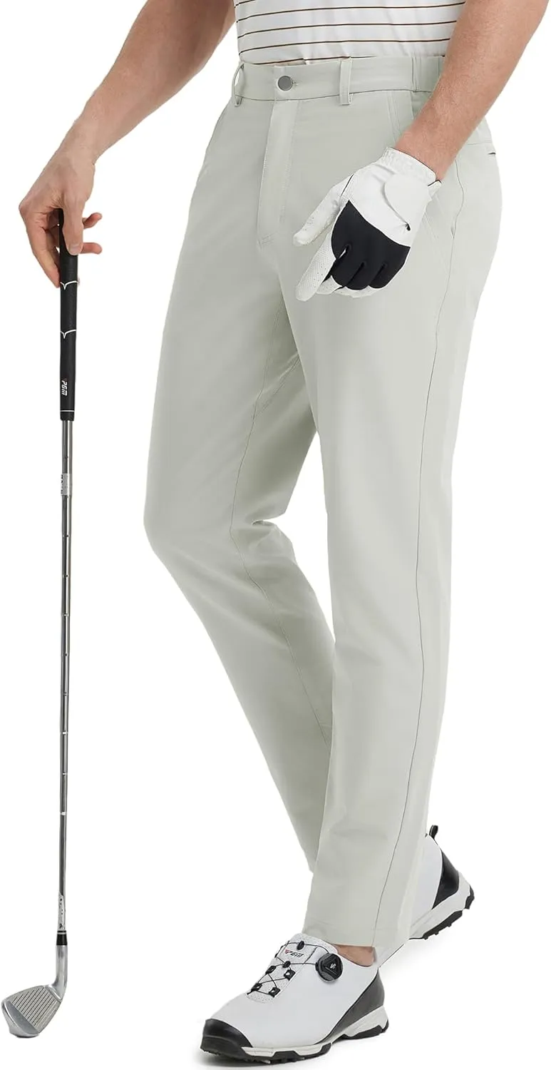 M MAELREG Golf Pants Men Lightweight with 5 Pockets - 30"/32"/34" Stretch Water-Resistant Casual Flat Front Mens Dress Pants
