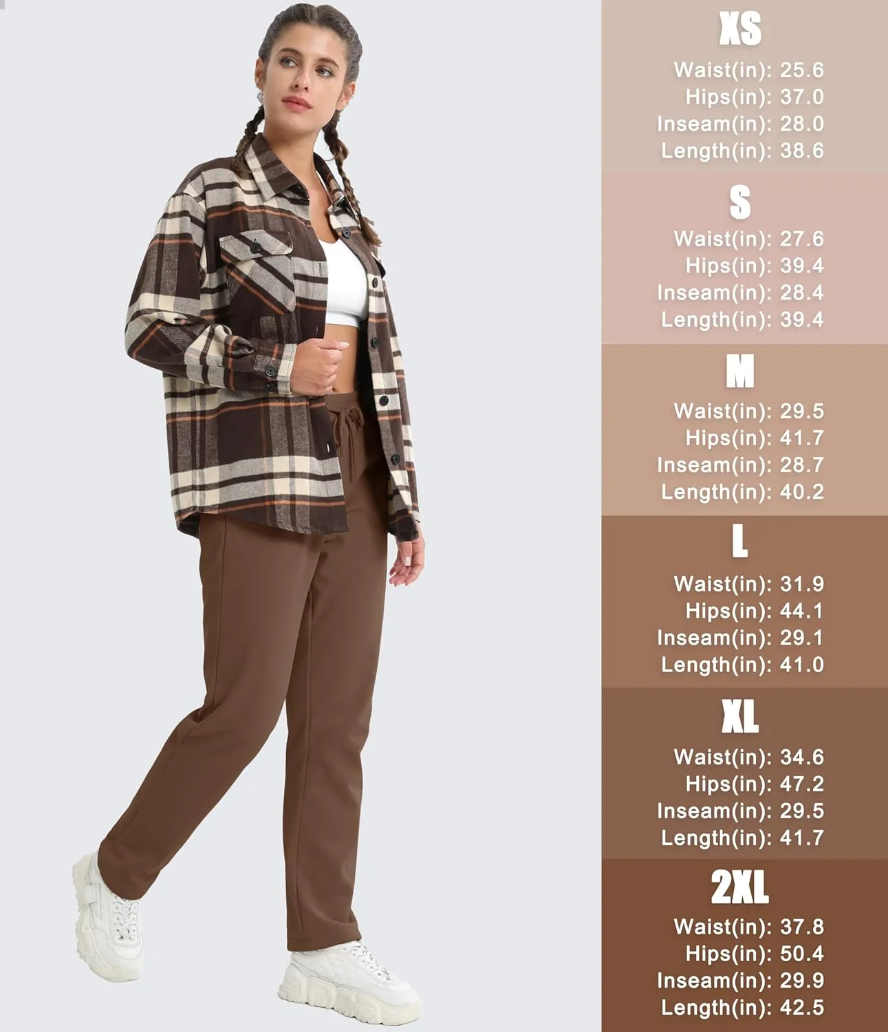 MAGCOMSEN Women's Sherpa Lined Sweatpants Winter Warm Fleece Pants Water Resistant Thermal Pants for Lounge Outdoor Snow