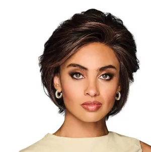 MAKE A STATEMENT Layered Modern Chin-Length Bob Wig, Designer Series by Hairuwear, Average Cap Size, GF12-22SS Cappuccino