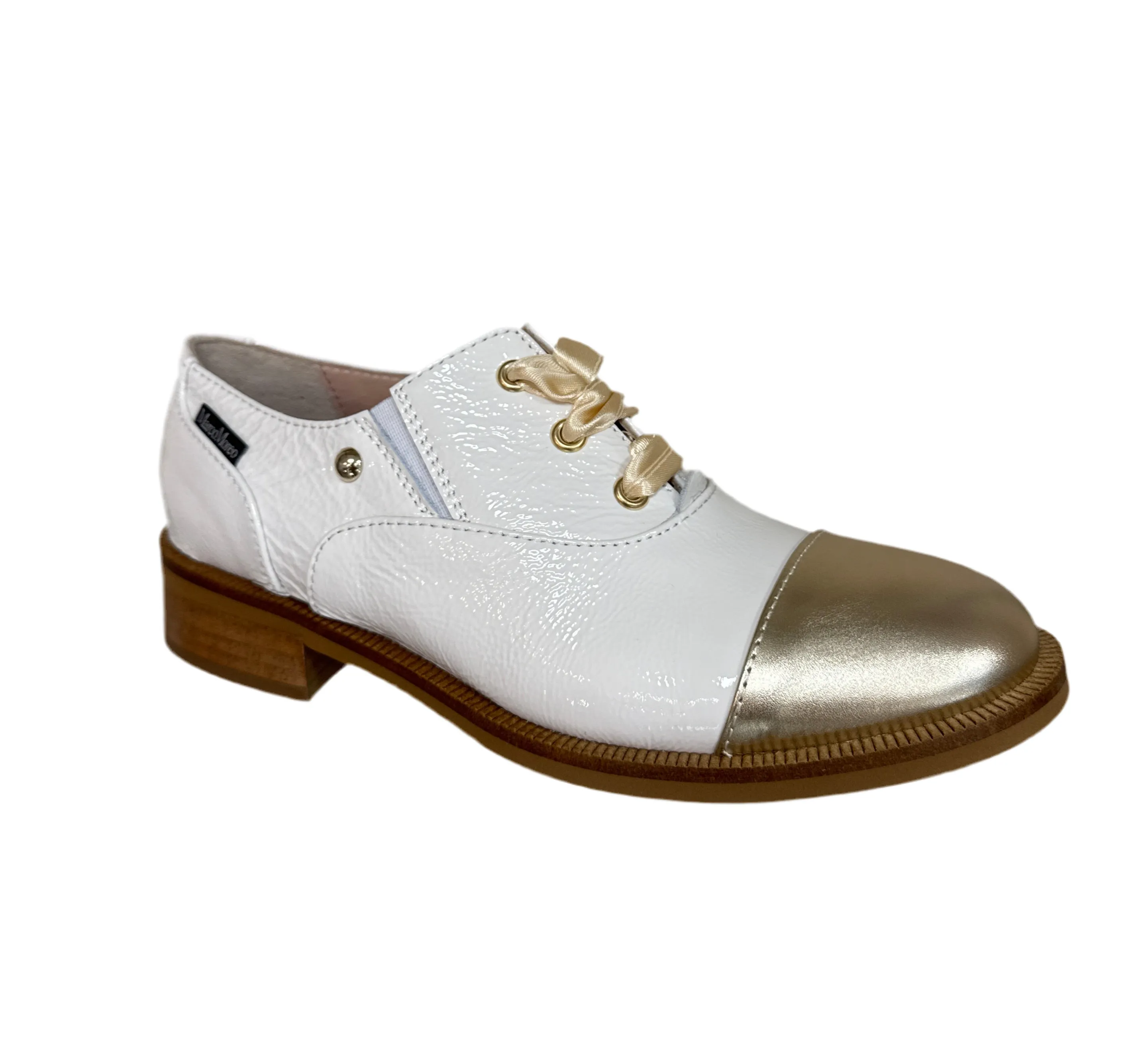 Marco Moreo Cream & Gold Brogue
