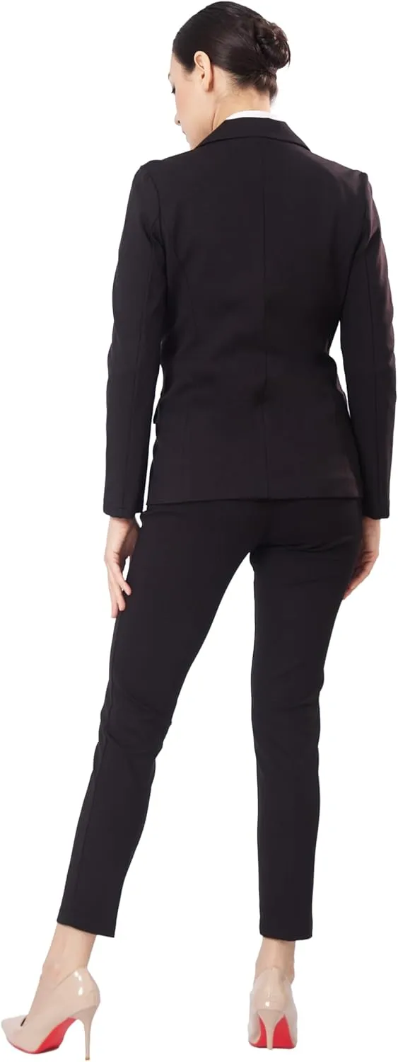 Marycrafts Women's Business Blazer Pant Suit Set for Work