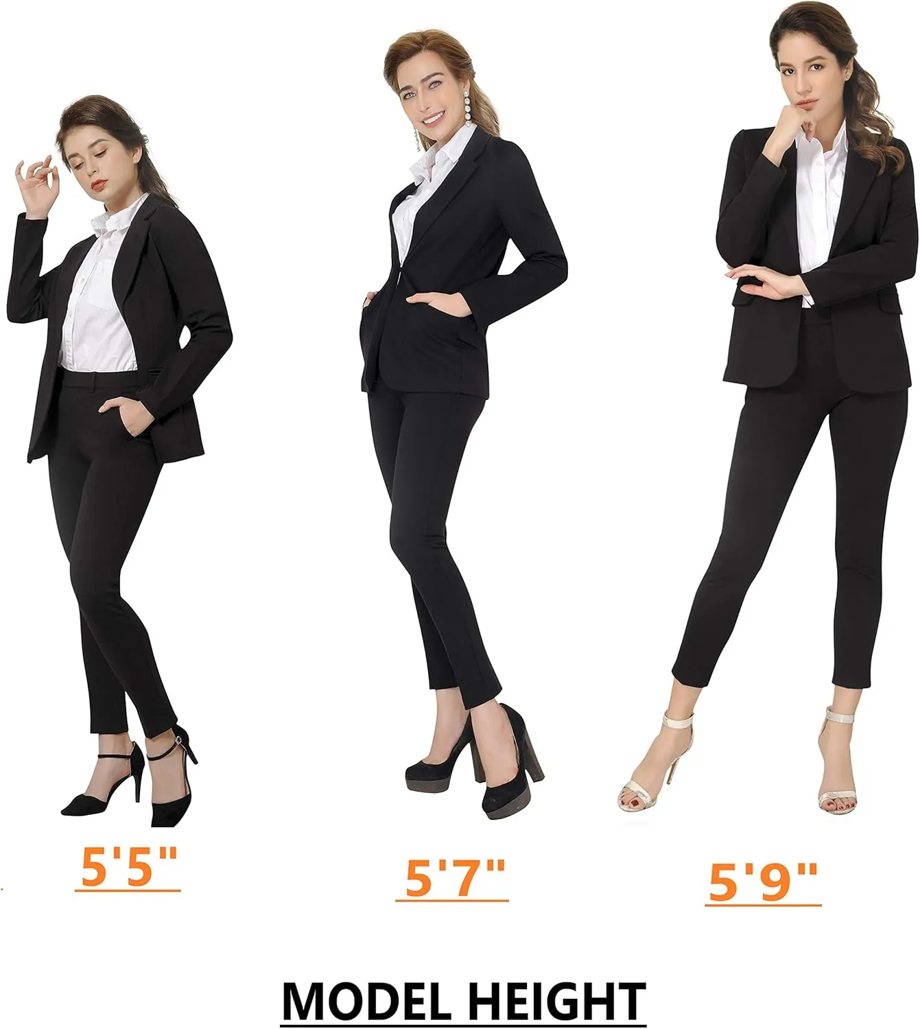 Marycrafts Women's Business Blazer Pant Suit Set for Work