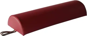 Master Massage Massage Bolster,Pillow Cushion, PU Upholstery, 100% Memory Foam, for Massage/Spa/Beauty/Tattoo/Back Pain Relief, (9" Half Round, Burgundy)