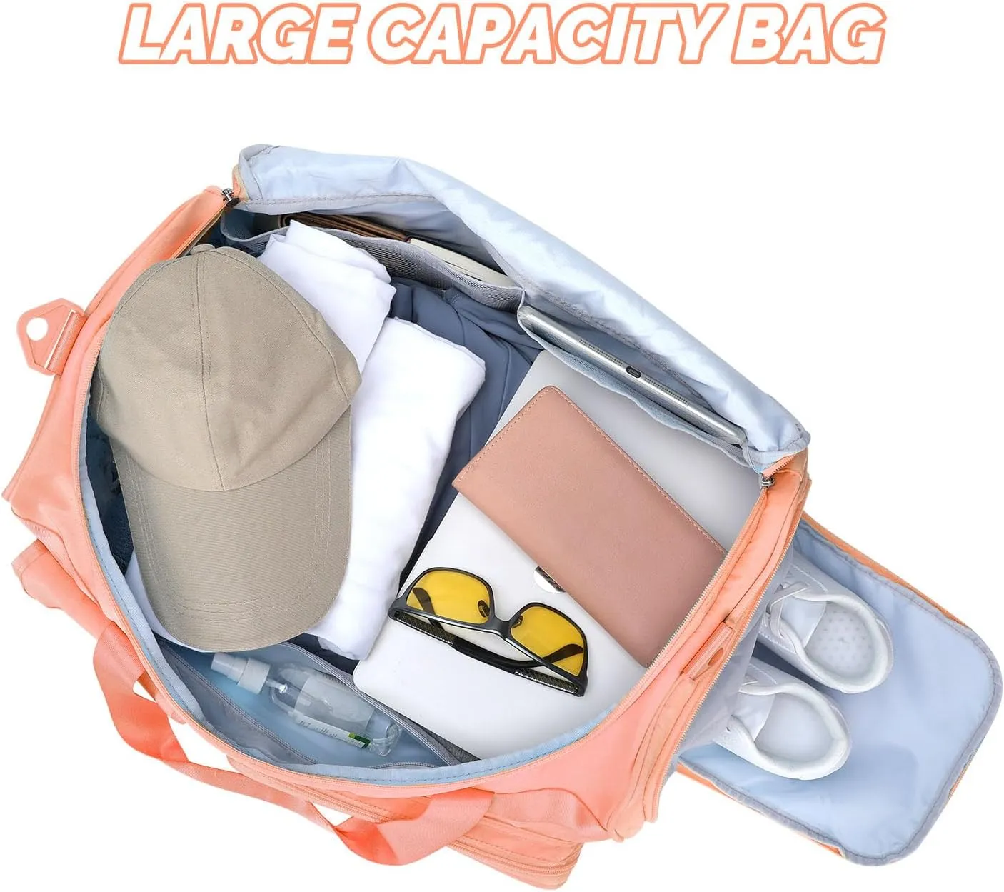 MAXTOP Travel Duffle Bag for Women Carry On Tote Weekender Overnight Bag Large Capacity Duffel Bag With Shoe Compartment,Gym Tote Bag with Dry and Wet Separation