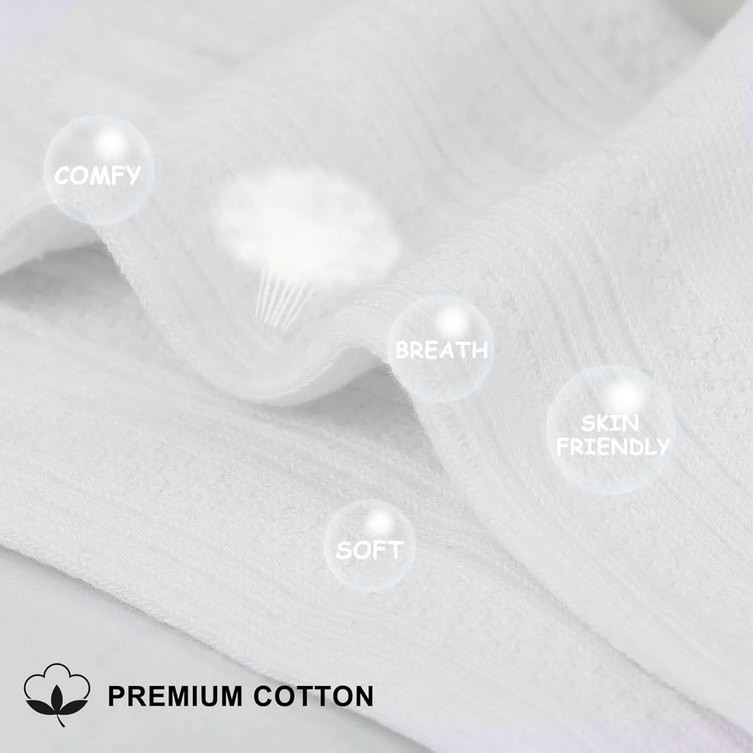 Mcool Mary Womens Crew Socks, Casual Knit Cotton Comfy Breathable Cool Dress Socks for Girls 6 Pack