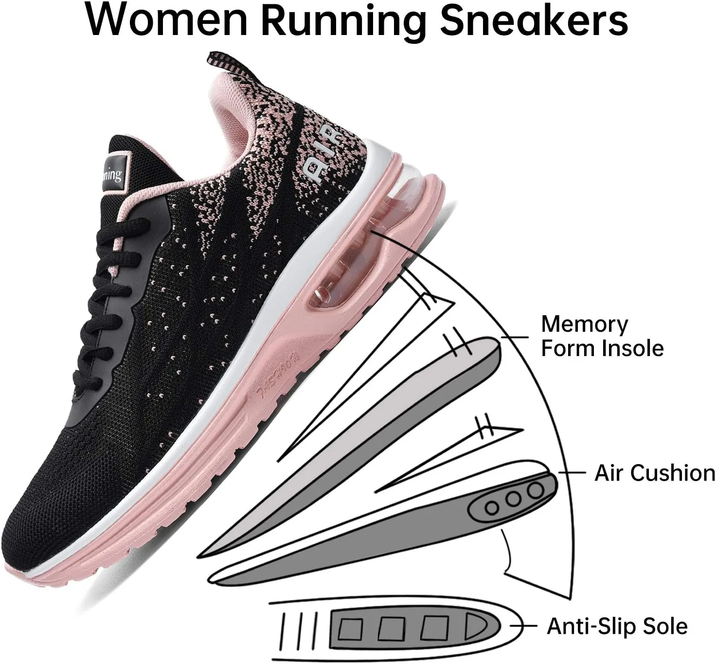 MEHOTO Womens Tennis Shoes Athletic Running Shoes Fashion Walking Sneaker for Sport Fitness Gym Jogging