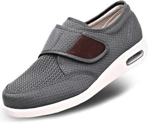 MEJORMEN Men's Edema Diabetic Shoes Adjustable Wide Width Outdoor Walking Sneakers Orthopedic Lightweight Comfy Casual Slippers for Elderly Swollen Feet Arthritis Recovery