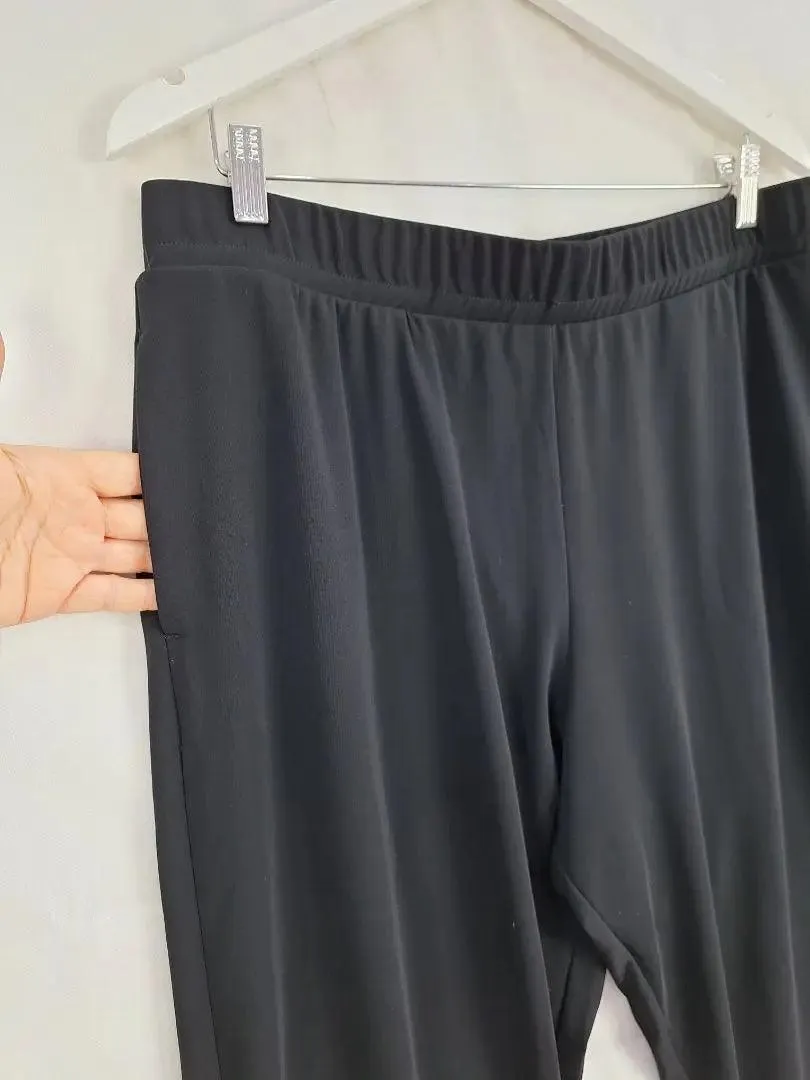 Mela Purdie Comfy Pull On Black Pants Size 16
