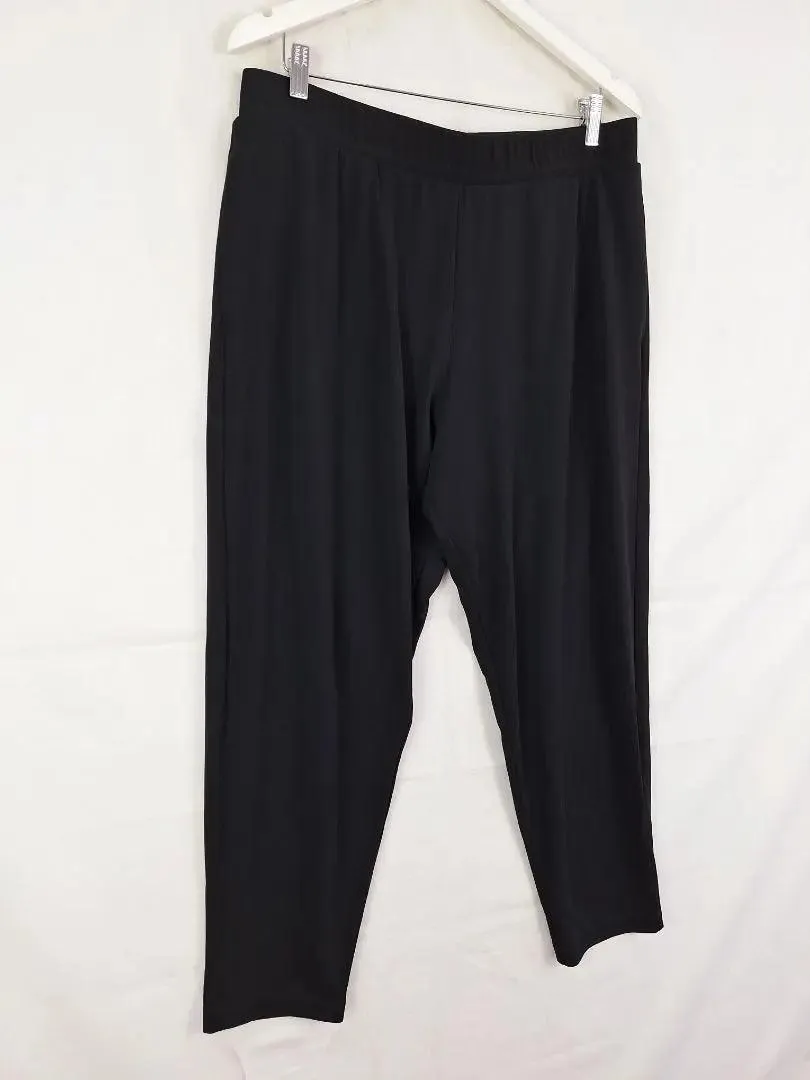 Mela Purdie Comfy Pull On Black Pants Size 16