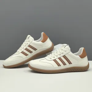 Men Fashion Quilted Leather Flat Soft Sneakers