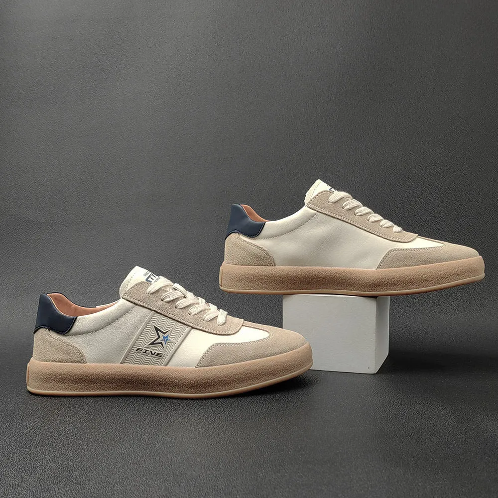 Men Soft Leather Fashion Flat Casual Shoes