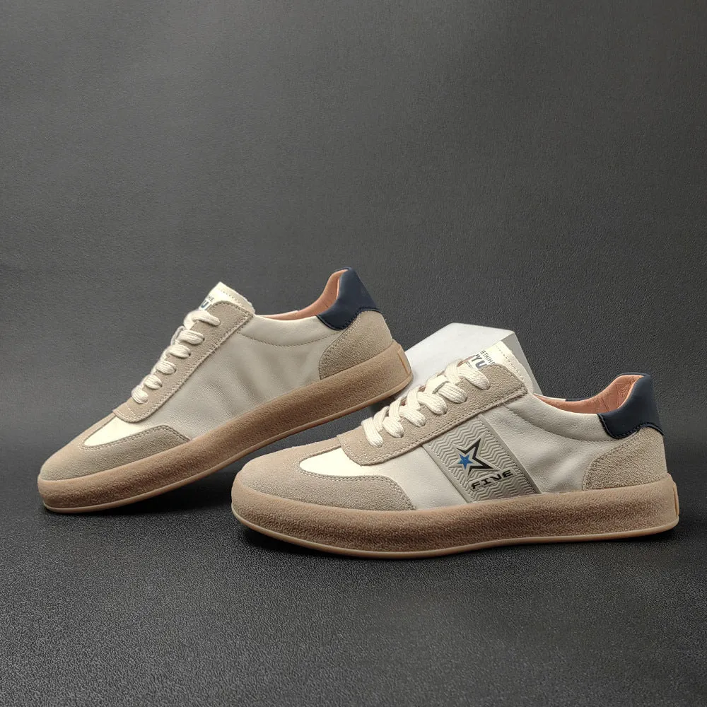 Men Soft Leather Fashion Flat Casual Shoes