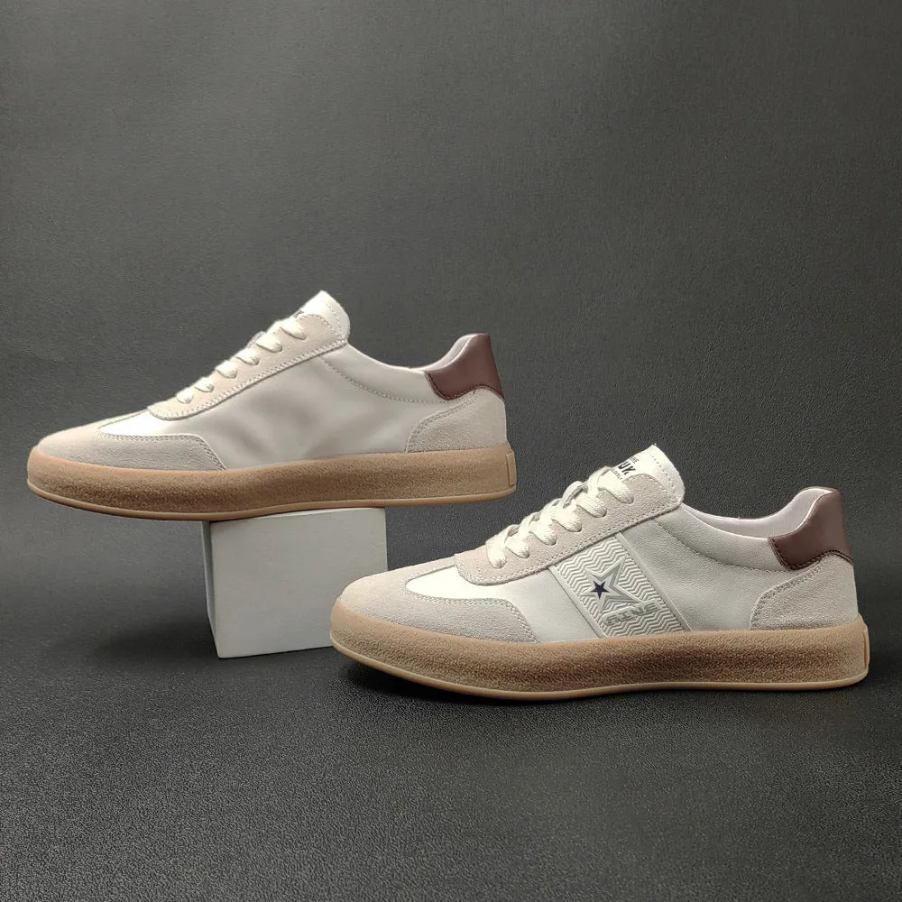Men Soft Leather Fashion Flat Casual Shoes