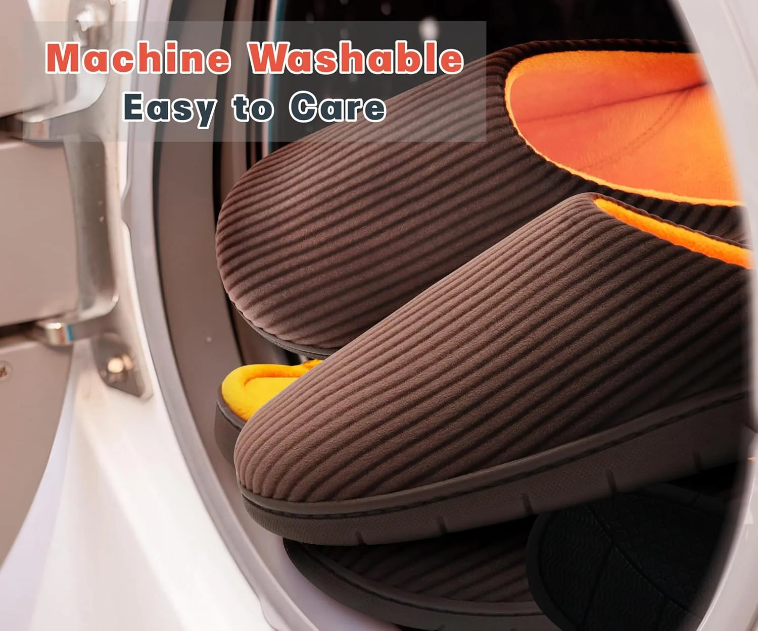 Men's Bedroom House Slippers, Comfy Two-Tone Clog Home Shoes for Men Indoor Outdoor Non-slip Sole, Cozy Mens Half Scuff Closed Toe for Winter