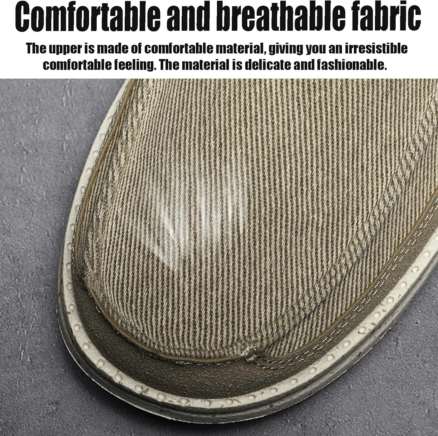 Mens Canvas Slip On Loafers Lightweight Comfy Business Driving Boat Shoes Casual Outdoor Breathable Non-Slip Flat Walking Shoes