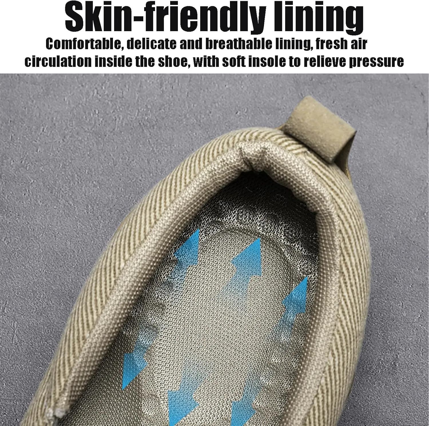 Mens Canvas Slip On Loafers Lightweight Comfy Business Driving Boat Shoes Casual Outdoor Breathable Non-Slip Flat Walking Shoes