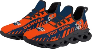 Men's Custom Football Flex Control Sneakers Personalized Breathable Fan Gift Name Number Workout Athletic Gym Slip-on Shoes