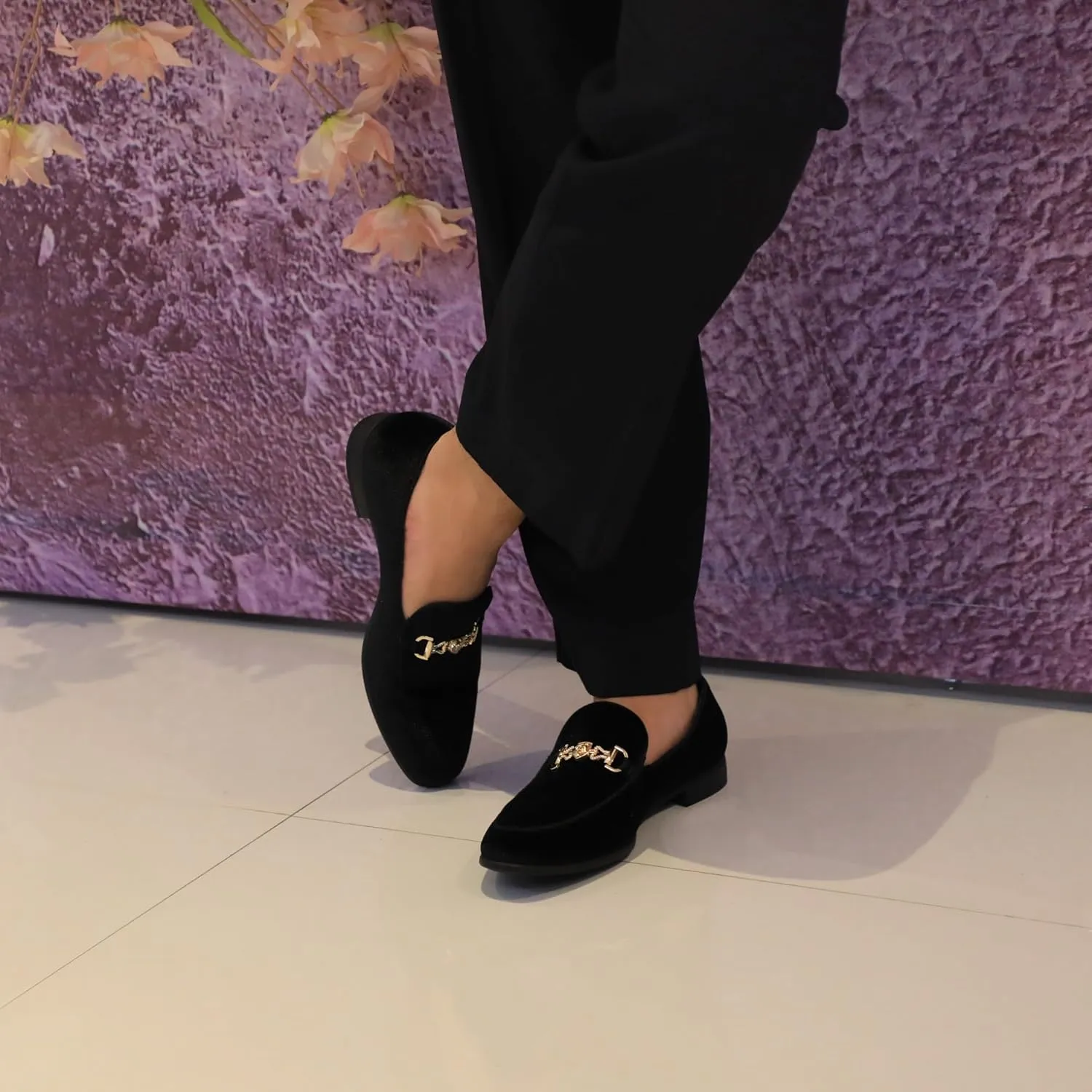Men's Multiple Colors Penny Slip-on Velvet Loafer Suede Tuxedo Dress Shoes Luxury Smoking Slipper Party Prom Wedding Shoes Comfortable Lightweight
