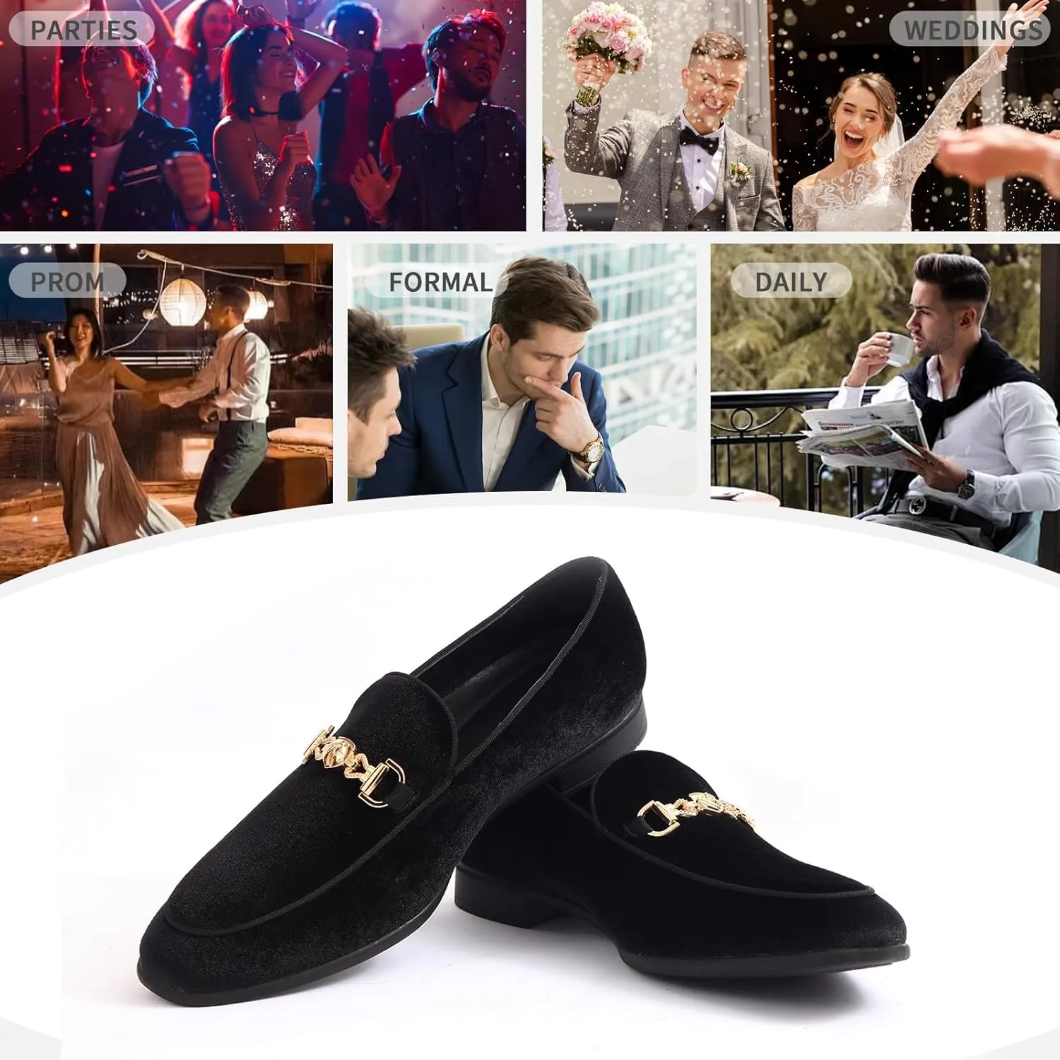 Men's Multiple Colors Penny Slip-on Velvet Loafer Suede Tuxedo Dress Shoes Luxury Smoking Slipper Party Prom Wedding Shoes Comfortable Lightweight