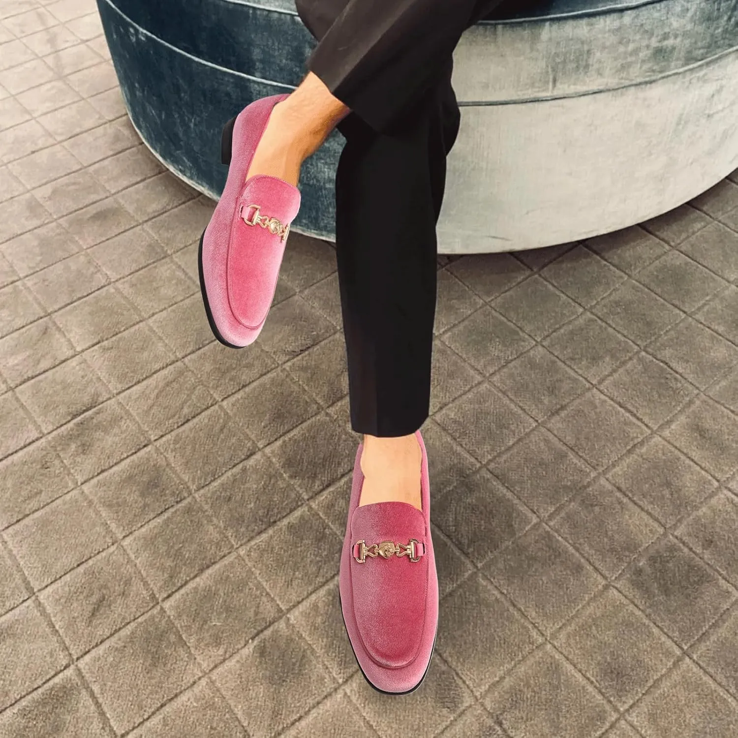 Men's Multiple Colors Penny Slip-on Velvet Loafer Suede Tuxedo Dress Shoes Luxury Smoking Slipper Party Prom Wedding Shoes Comfortable Lightweight
