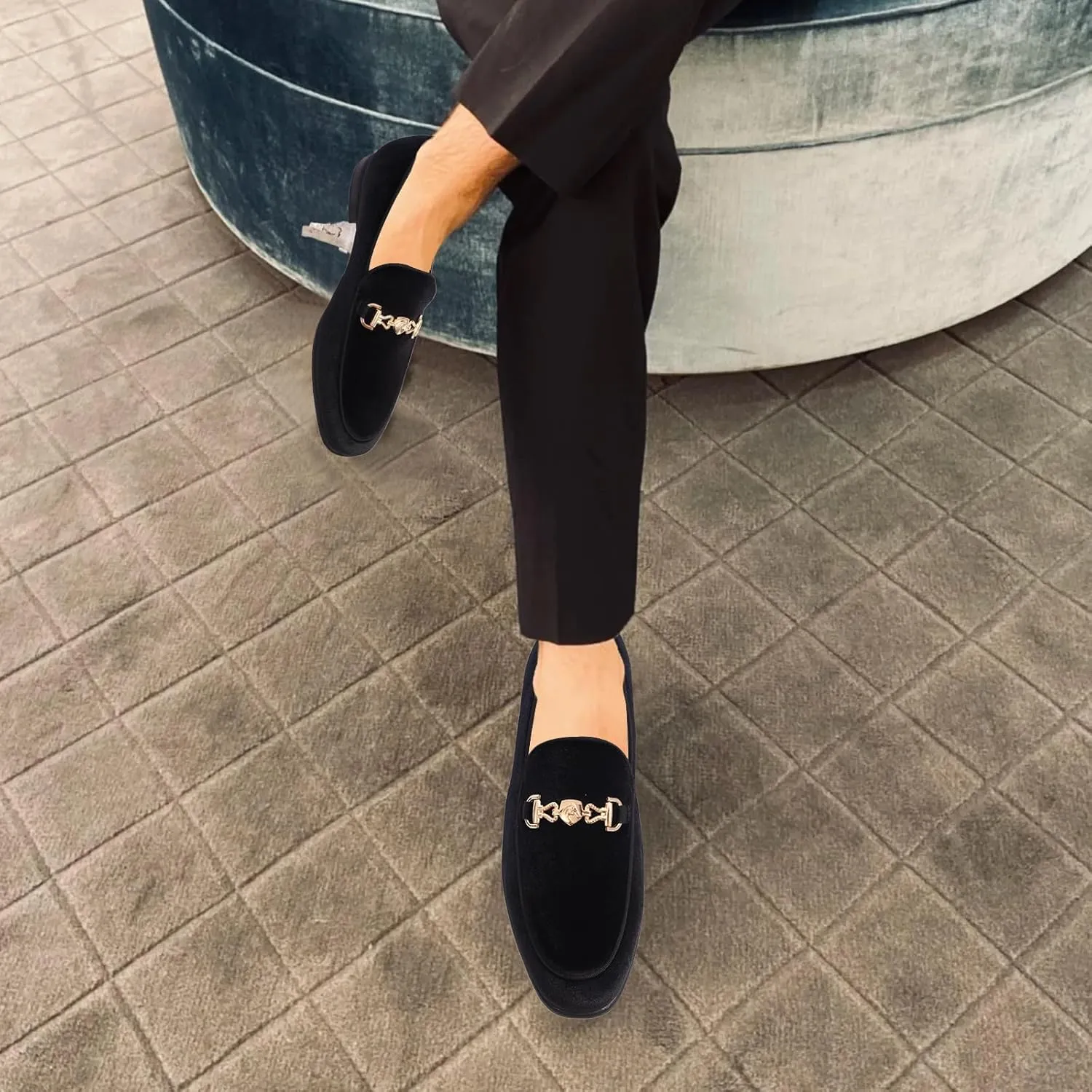 Men's Multiple Colors Penny Slip-on Velvet Loafer Suede Tuxedo Dress Shoes Luxury Smoking Slipper Party Prom Wedding Shoes Comfortable Lightweight
