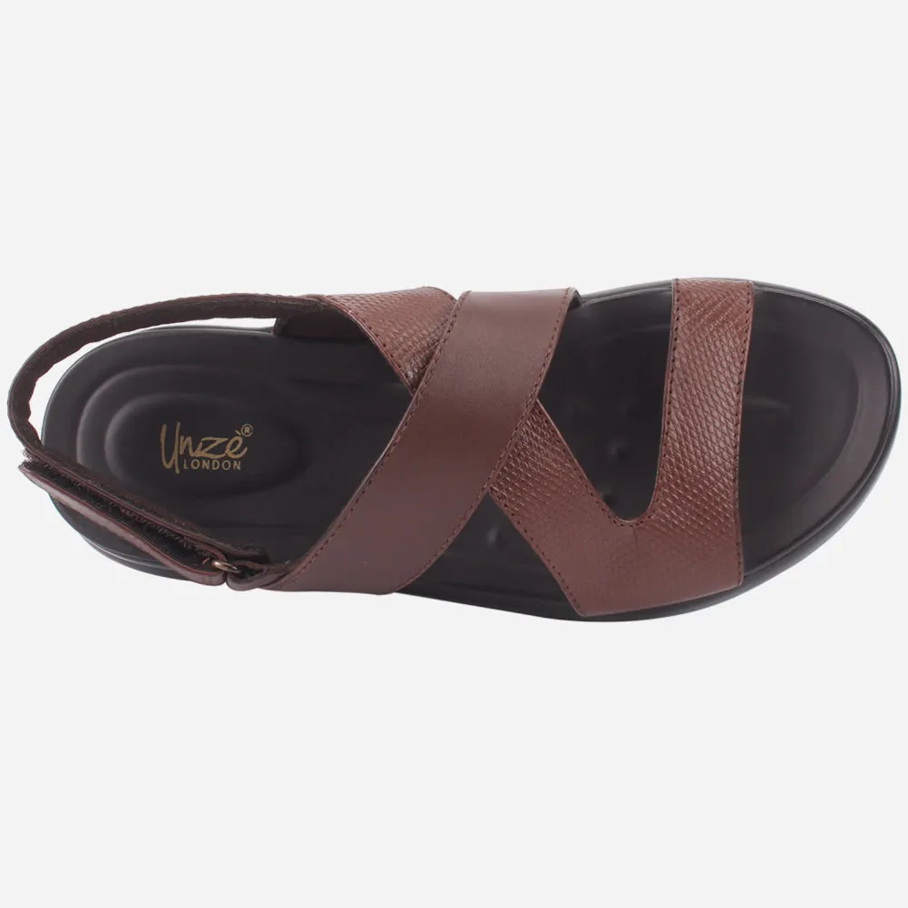 Mens "Rayan" Leather Comfy Casual Sandals