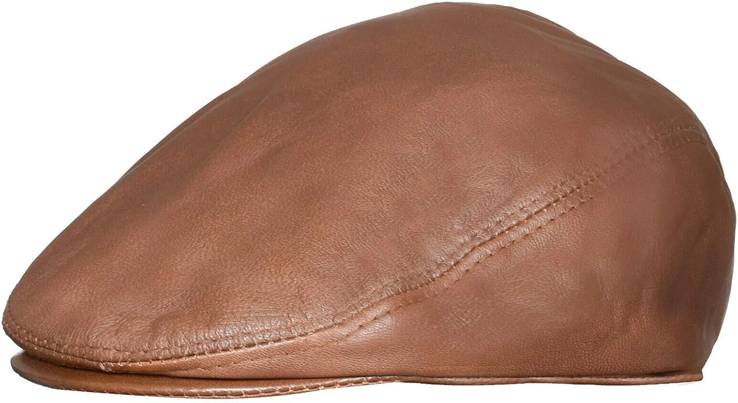 Men's Real Soft Leather Ivy Beret Newsboy Gatsby Golf Cabbie Flat Cap Hats