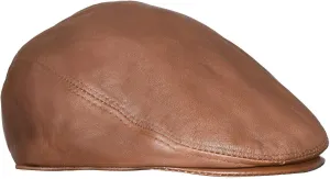 Men's Real Soft Leather Ivy Beret Newsboy Gatsby Golf Cabbie Flat Cap Hats