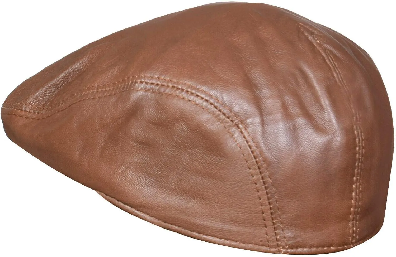 Men's Real Soft Leather Ivy Beret Newsboy Gatsby Golf Cabbie Flat Cap Hats