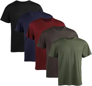 Mens Short Sleeve T-Shirts Casual Crew Neck Tee Shirt Summer Soft Running Swimming Cycling Fishing Tops