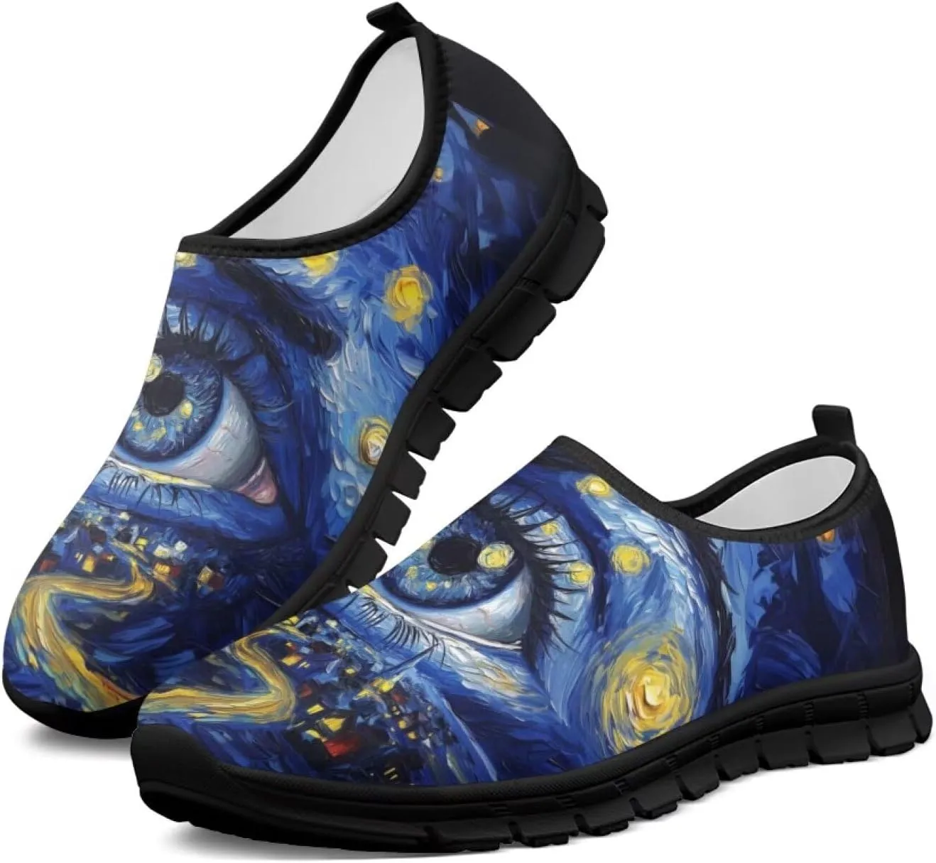 Men's Slip On Sneakers Comfy Slip On Running Shoes Men Walking Loafers Breathable