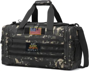 Men's Sneaker Bag for Travel 45L Sports Gym Duffle Bag with 2 adjustable Dividers & Shoulder Strap