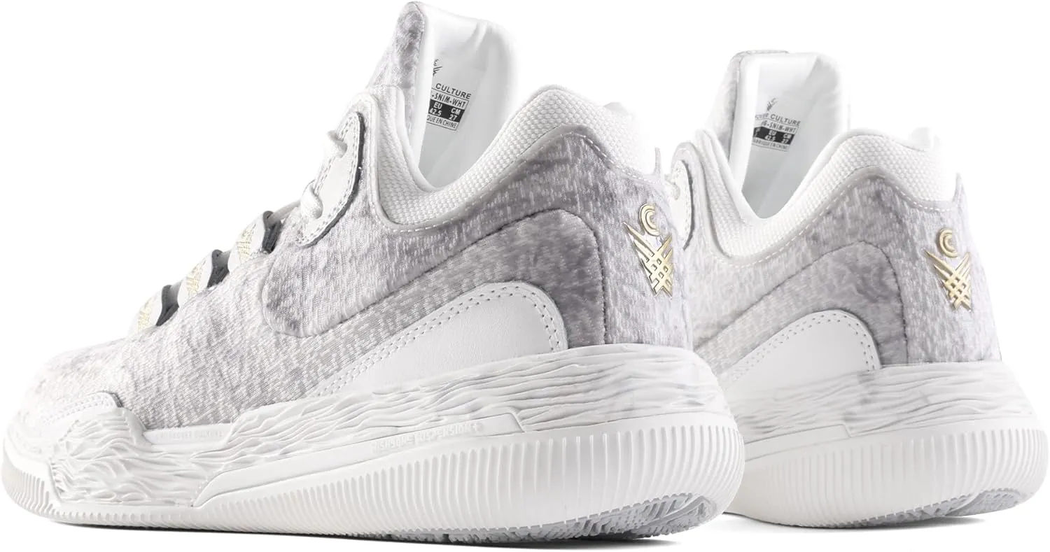 Mens Sniper Basketball Shoes - Flexible Full Grain Leather and Air Mesh Low Top Basketball Shoes for Men
