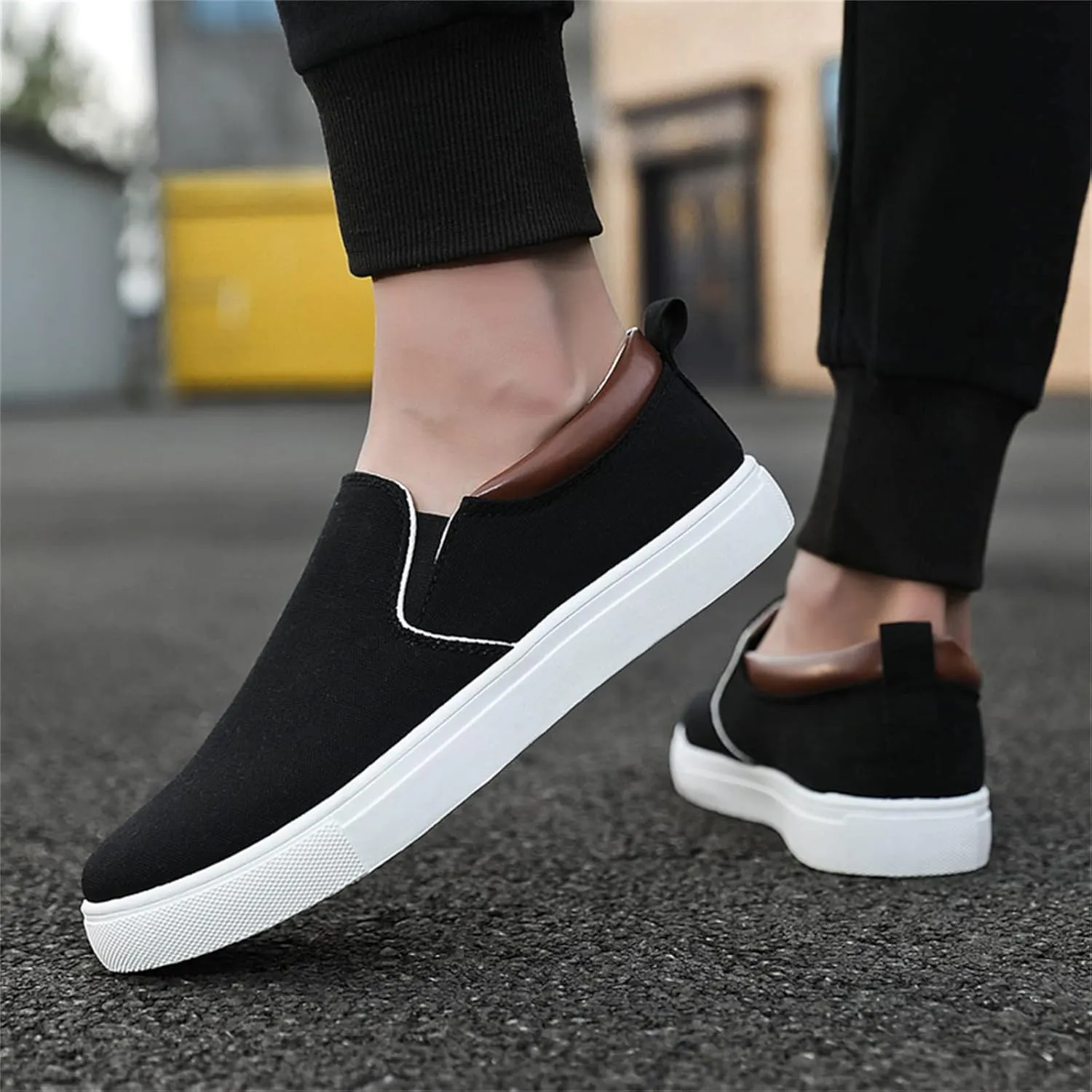 Men's Stretch Memory Foam Shoes Breathable and Light Outdoor Comfy Walking Shoe Business Casual Versatile Shoes