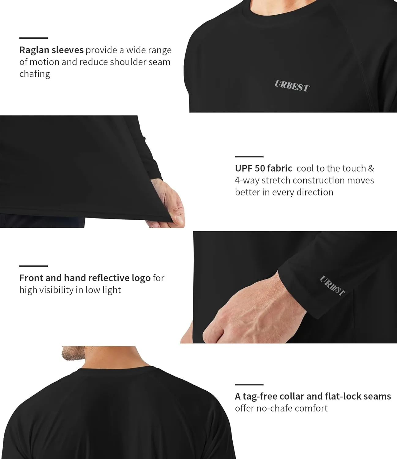 Men's Sun Protection Shirts UV SPF UPF 50  Long Sleeve Rash Guard Fishing Running Swim Quick Dry Lightweight
