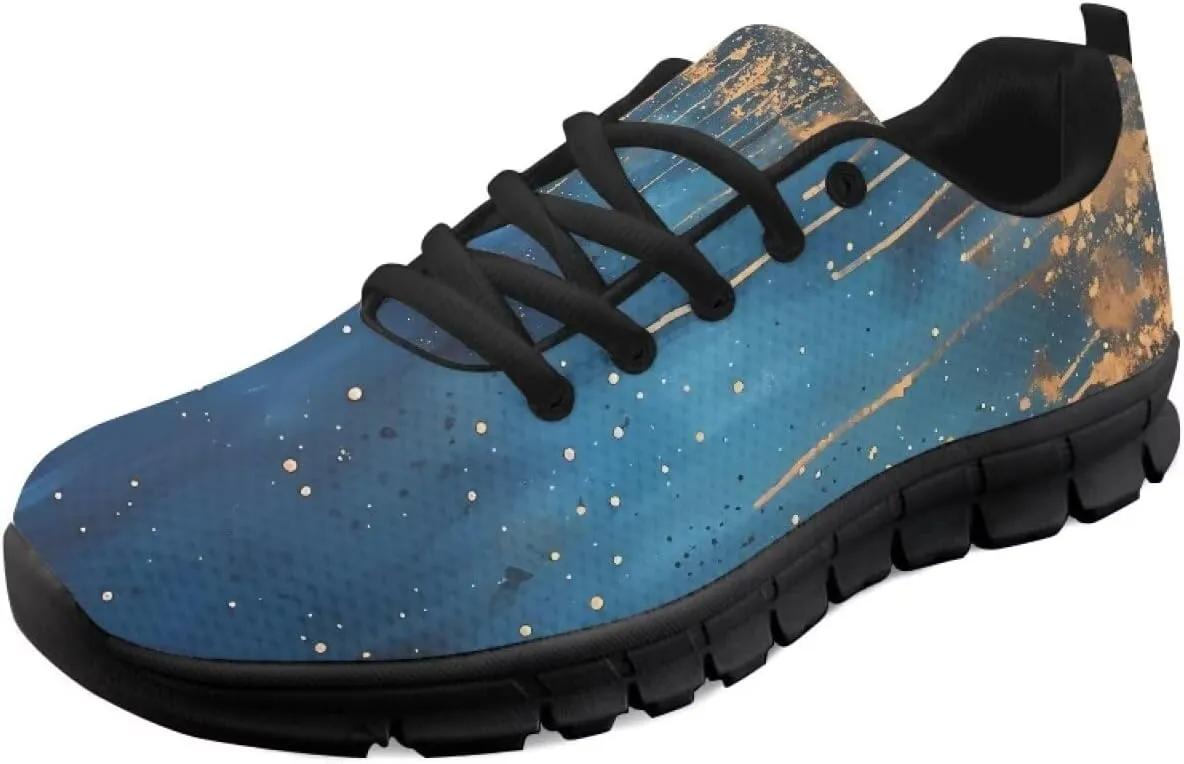 Men's Supportive Running Shoes Lace-Up Non Slip Tennis Sneakers Breathable Comfort Outdoor Shoes for Athletic US 5-14 Black Sole