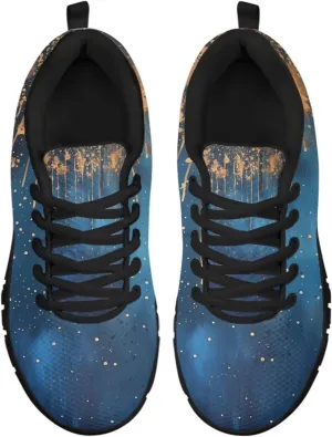 Men's Supportive Running Shoes Lace-Up Non Slip Tennis Sneakers Breathable Comfort Outdoor Shoes for Athletic US 5-14 Black Sole