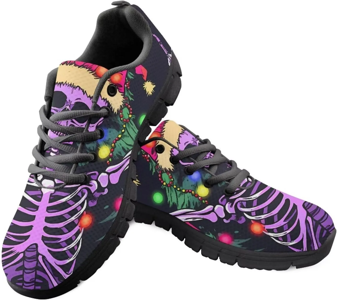 Men's Supportive Running Shoes Lace-Up Non Slip Tennis Sneakers Breathable Comfort Outdoor Shoes for Athletic US 5-14 Black Sole